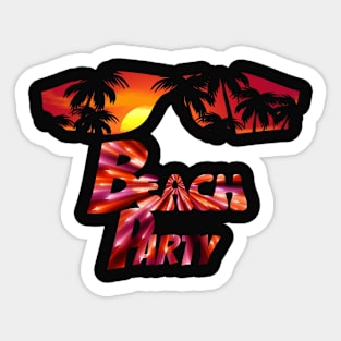 Beach Party Sticker